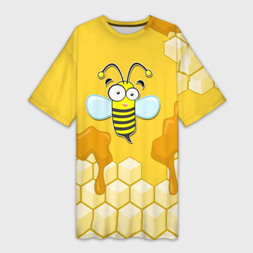 Платье-футболка 3D Пчелка, цвет 3D печать
