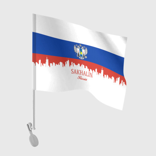 Флаг для автомобиля Сахалинская область