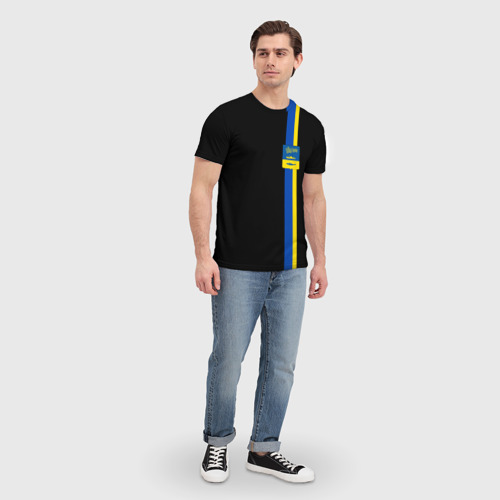 Мужская футболка 3D Герб Мурманска на черном - фото 5