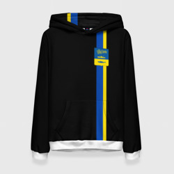 Женская толстовка 3D Герб Мурманска на черном