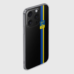 Чехол для iPhone 15 Pro Max силиконовый с защитой камеры Герб Мурманска на черном - фото 2