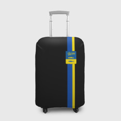 Чехол для чемодана 3D Герб Мурманска на черном