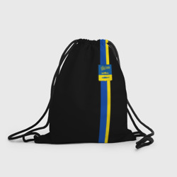 Рюкзак-мешок 3D Герб Мурманска на черном