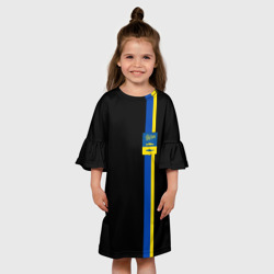 Детское платье 3D Герб Мурманска на черном - фото 2