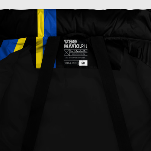 Женская зимняя куртка Oversize Герб Мурманска на черном, цвет черный - фото 7