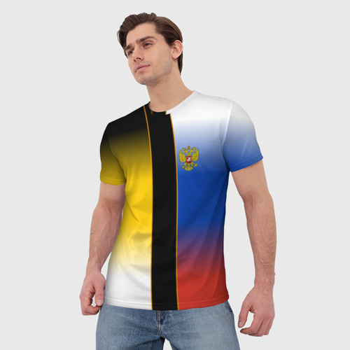 Мужская футболка 3D Флаги Российской Империи, цвет 3D печать - фото 3