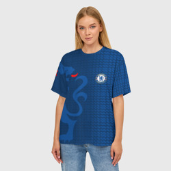 Женская футболка oversize 3D Chelsea sport - фото 2