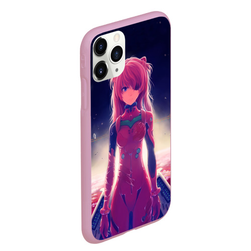Чехол для iPhone 11 Pro Max матовый Asuka in space. Evangelion, цвет розовый - фото 3