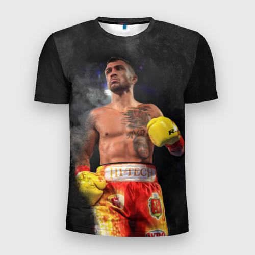 Мужская футболка 3D Slim Vasyl Lomachenko 2