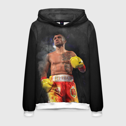 Мужская толстовка 3D Vasyl Lomachenko 2, цвет белый