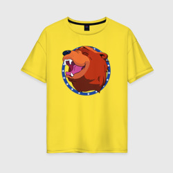 Женская футболка хлопок Oversize Bear for Hire