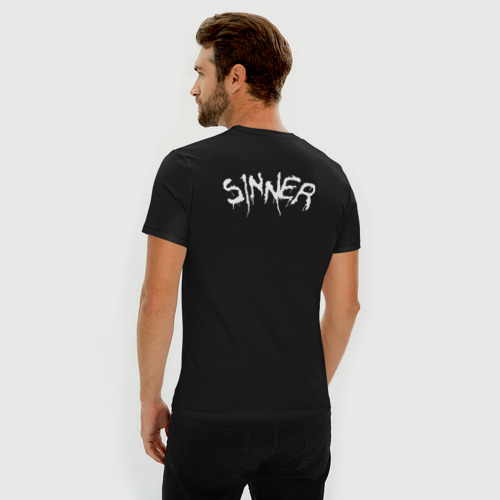 Мужская футболка хлопок Slim Sinner, цвет черный - фото 4