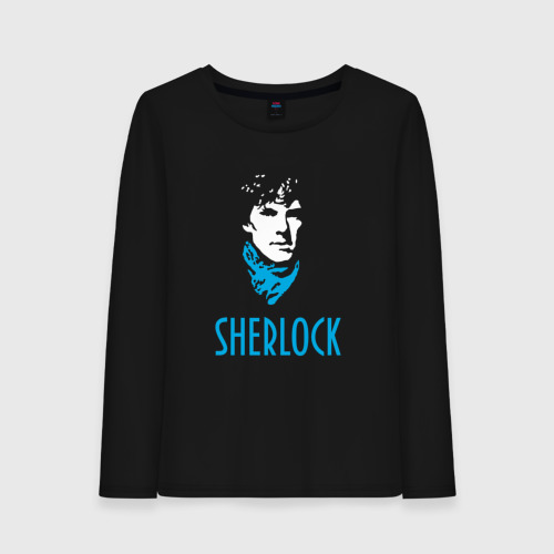 Женский лонгслив хлопок Sherlock, цвет черный