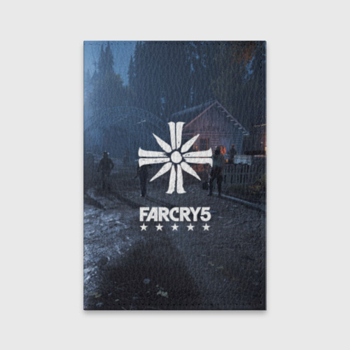 Обложка для паспорта матовая кожа Cult Far Cry, цвет синий