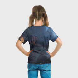Футболка с принтом Cult Far Cry для ребенка, вид на модели сзади №3. Цвет основы: белый