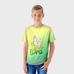 Детская футболка 3D Lama - фото 2