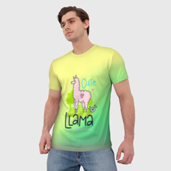 Мужская футболка 3D Lama - фото 2