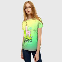 Женская футболка 3D LAMA - фото 2