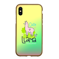 Чехол для iPhone XS Max матовый Lama