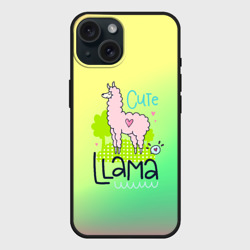 Чехол силиконовый для Apple iPhone 15 матовый Lama