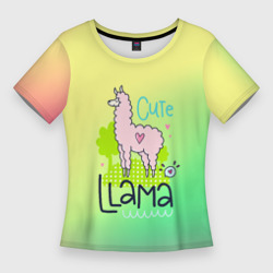 Женская футболка 3D Slim Lama