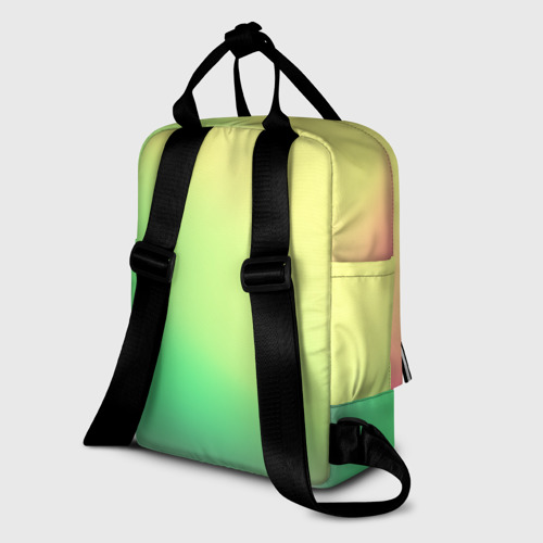 Женский рюкзак 3D с принтом LAMA, вид сзади #1