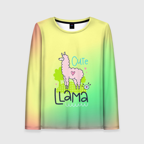 Женский лонгслив 3D Lama