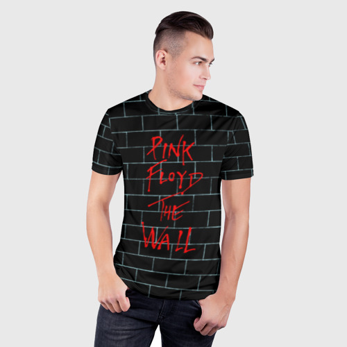 Мужская футболка 3D Slim с принтом Pink Floyd, фото на моделе #1