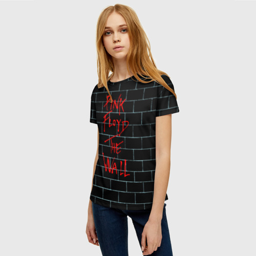 Женская футболка 3D с принтом Pink Floyd, фото на моделе #1