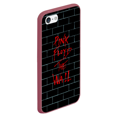 Чехол для iPhone 5/5S матовый Pink Floyd, цвет малиновый - фото 3