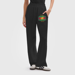 Женские брюки oversize без начеса хлопок Модный гусь - фото 2