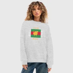 Женский свитшот oversize без начеса хлопок Модный гусь - фото 2