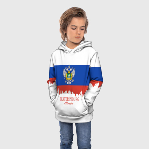 Детская толстовка 3D Флаг РФ с гербом Екатеринбурга - фото 3