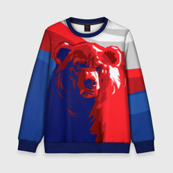 Детский свитшот 3D Российский медведь