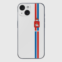 Чехол для iPhone 15 силиконовый с защитой камеры Пермский край