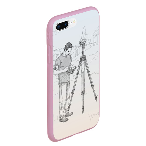 Чехол для iPhone 7Plus/8 Plus матовый Парень с контроллером, цвет розовый - фото 3