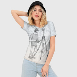 Женская футболка 3D Slim Парень с контроллером - фото 2