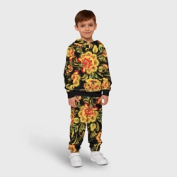 Детский костюм с толстовкой 3D Хохлома - цветочные узоры - фото 2
