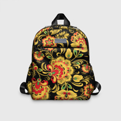 Детский рюкзак 3D Хохлома - цветочные узоры
