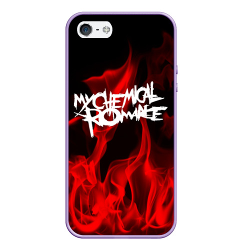 Чехол для iPhone 5/5S матовый My Chemical Romance, цвет светло-сиреневый