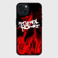 Чехол силиконовый для Apple iPhone 15 матовый My Chemical Romance