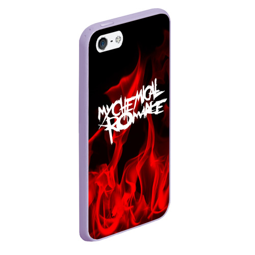 Чехол для iPhone 5/5S матовый My Chemical Romance, цвет светло-сиреневый - фото 3