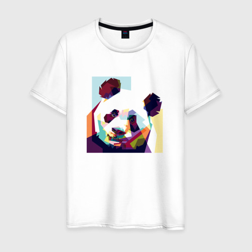 Мужская футболка хлопок Панда, цвет белый