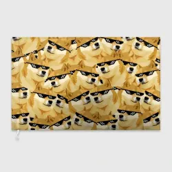 Флаг 3D Doge мем в deal with it очках