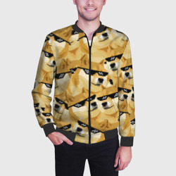Мужской бомбер 3D Doge мем в deal with it очках - фото 2