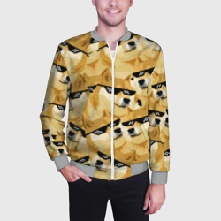 Мужской бомбер 3D Doge мем в deal with it очках - фото 2