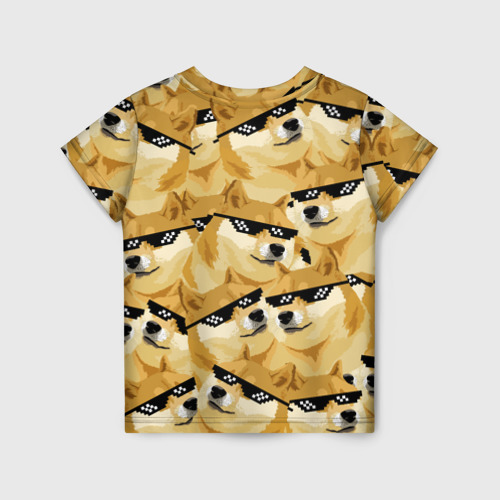 Детская футболка 3D Doge мем в deal with it очках, цвет 3D печать - фото 2