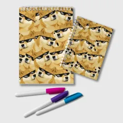 Блокнот Doge мем в deal with it очках