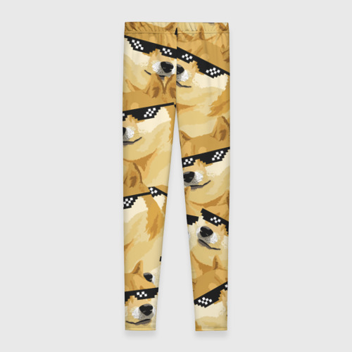 Леггинсы 3D Doge мем в deal with it очках, цвет 3D печать - фото 2