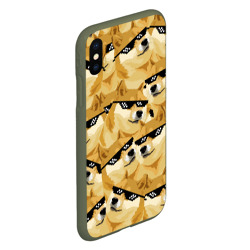 Чехол для iPhone XS Max матовый Doge мем в deal with it очках - фото 2